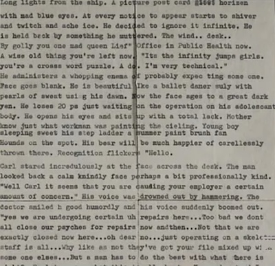 Cut-up manuscript by William S. Burroughs