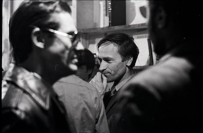 Jonas Mekas at Peace Eye Books opening, 1965 Jonas Mekas at Peace Eye Books opening, 1965